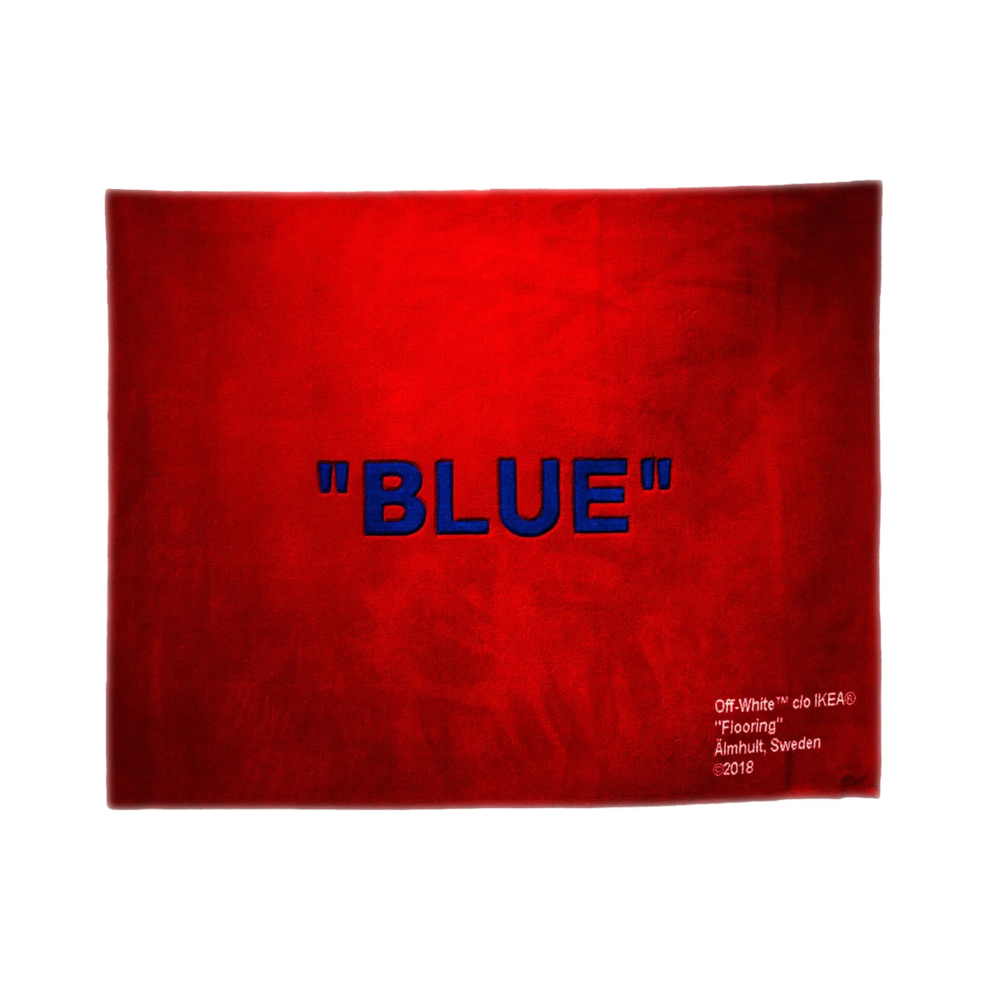 Virgil Abloh x IKEA "BLUE" Rug 250x200 CM Red/Blue