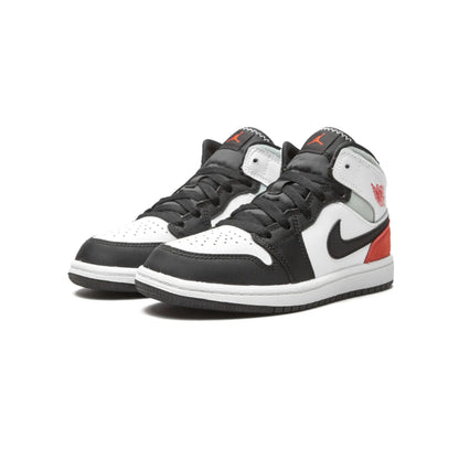 Jordan 1 Mid SE White Black Red Spruce (PS)