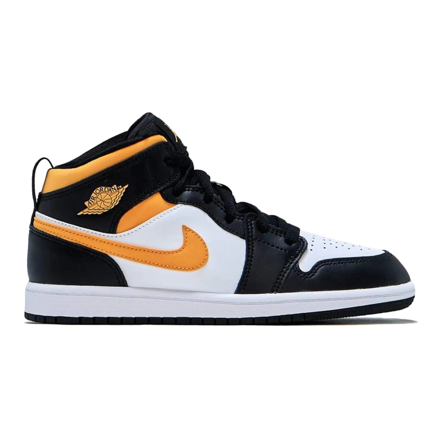 Jordan 1 Mid White Pollen Black (PS)