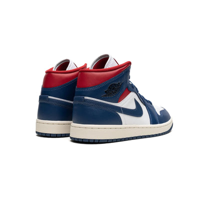 Jordan 1 Mid French Blue Gym Red (Women's)