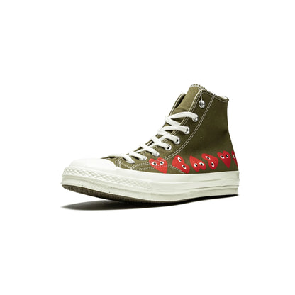 Converse Chuck Taylor All Star 70 Hi Comme des Garcons PLAY Multi-Heart Green