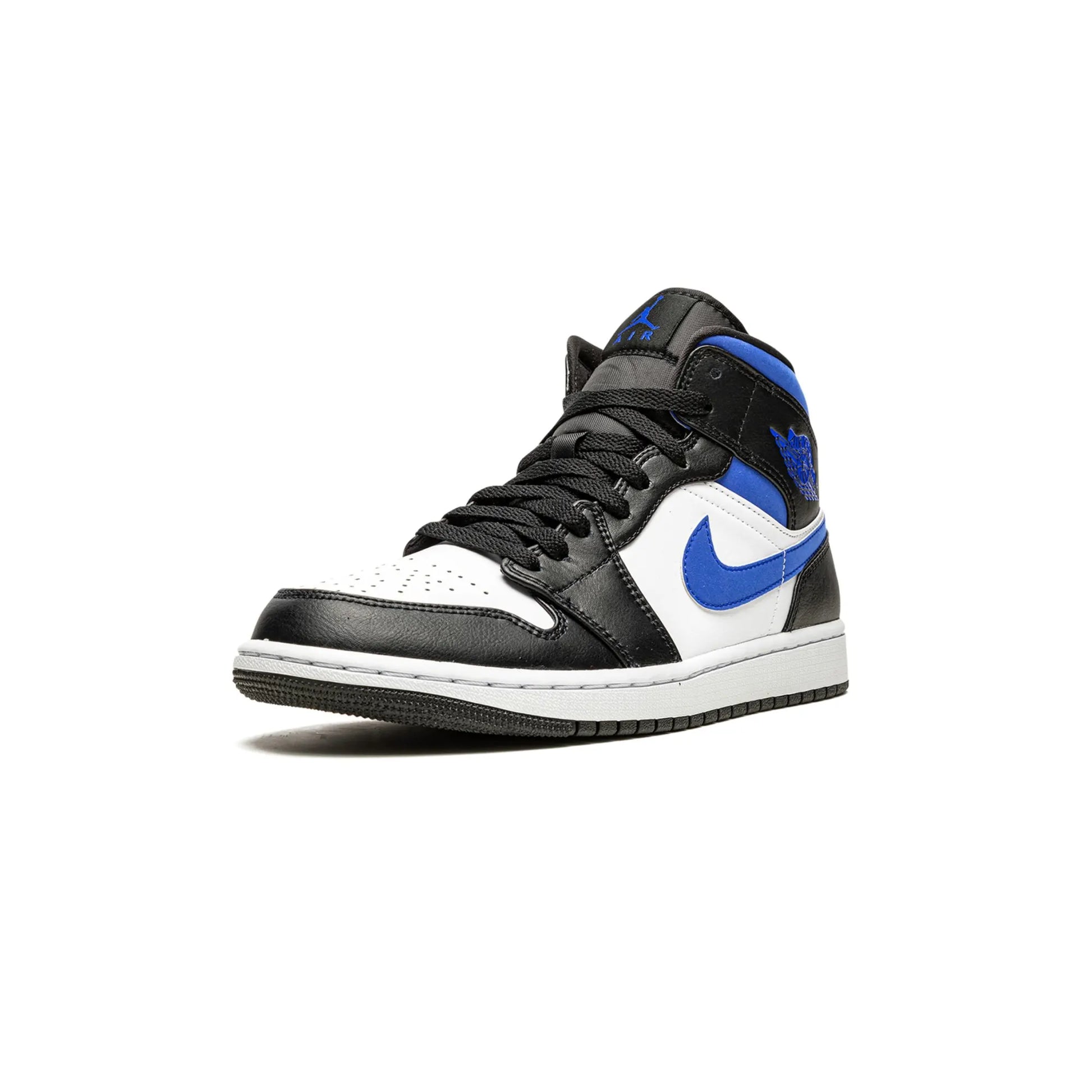 Jordan 1 Mid White Black Racer Blue