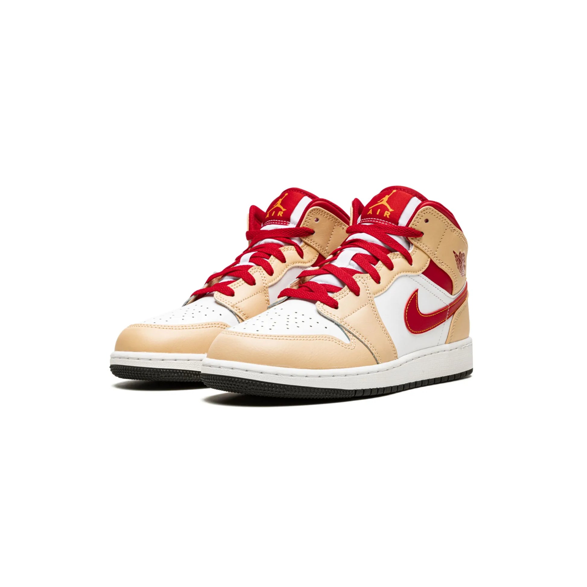 Jordan 1 Mid Light Curry Cardinal (GS)