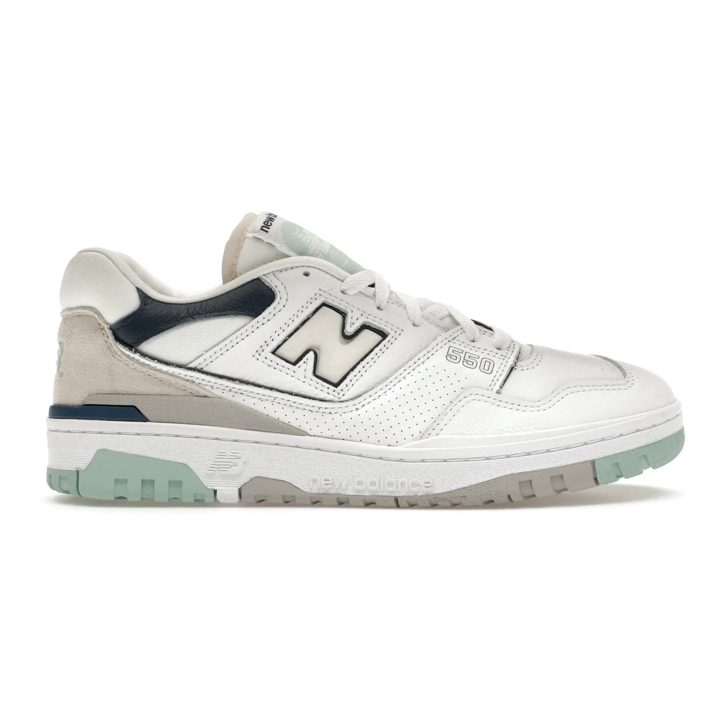 New Balance 550 White Winter Fog Navy