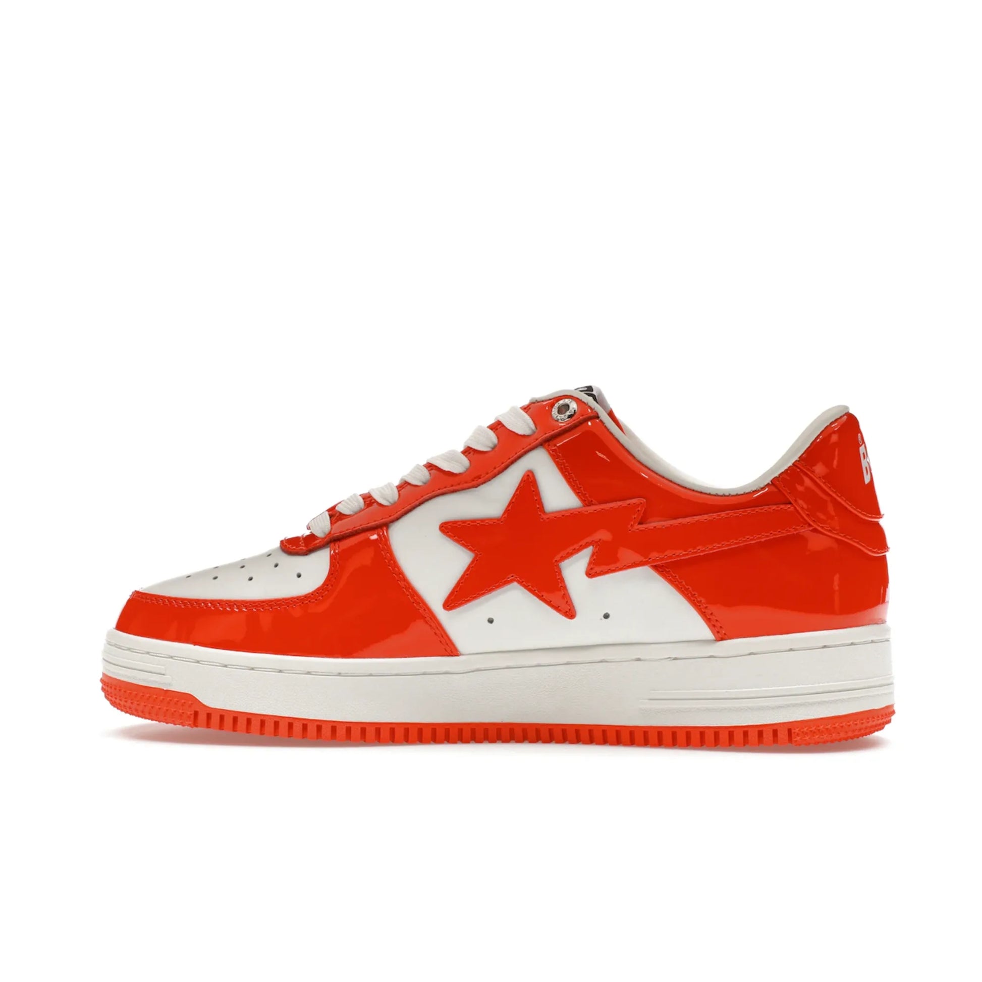 A Bathing Ape Bape Sta Patent Leather Orange White