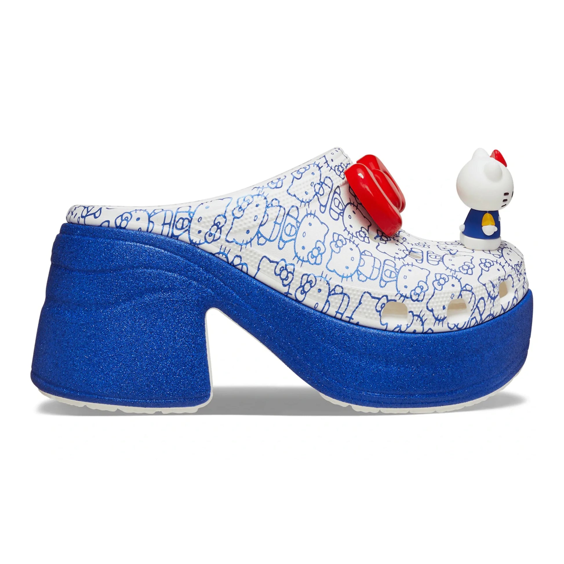 Crocs Siren Clog Hello Kitty 50th Anniversary Blue Glitter