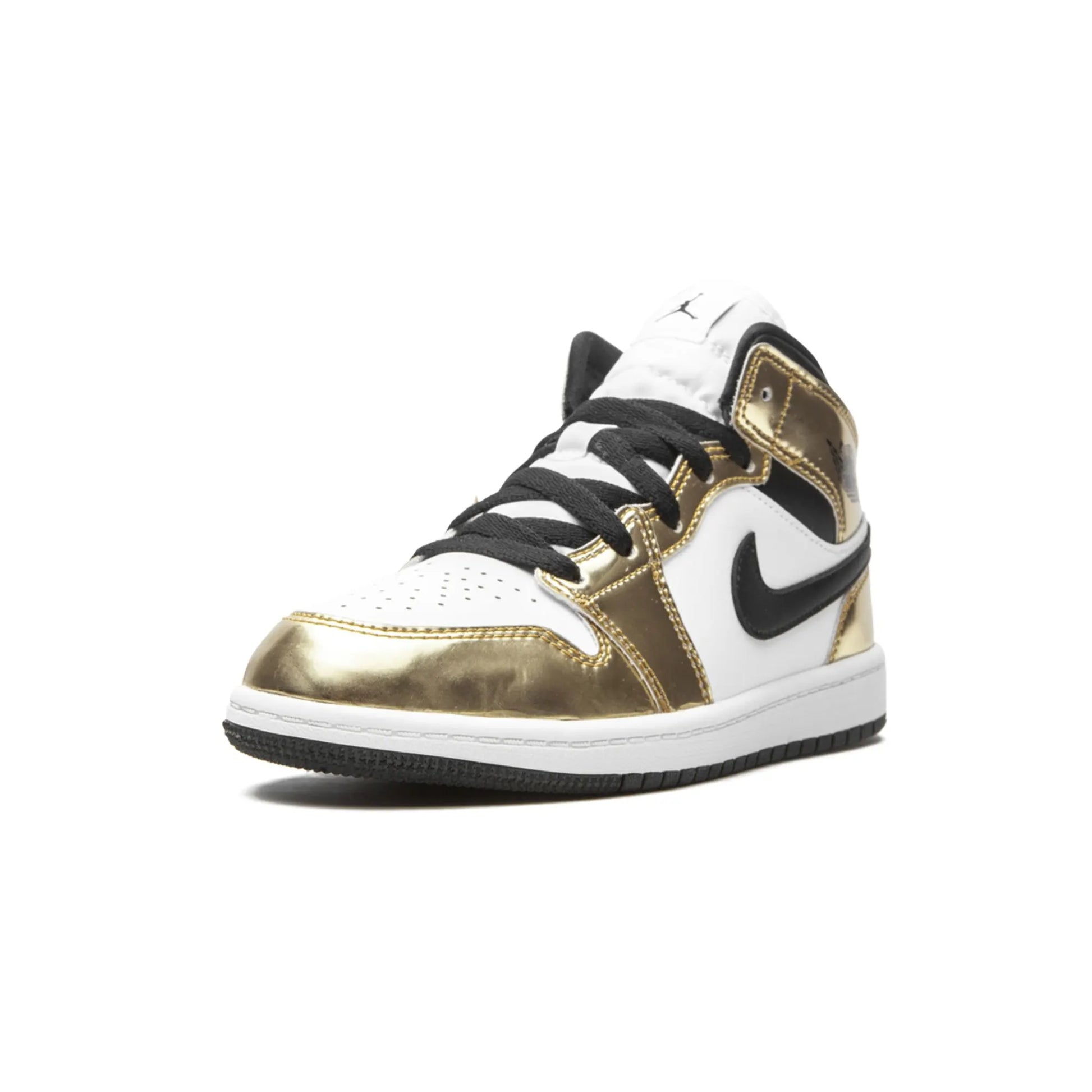 Jordan 1 Mid Metallic Gold Black White (PS)