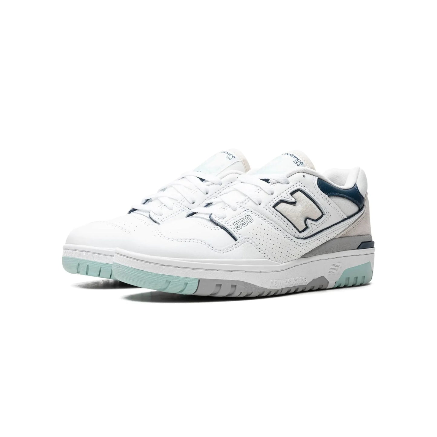 New Balance 550 White Winter Fog Navy