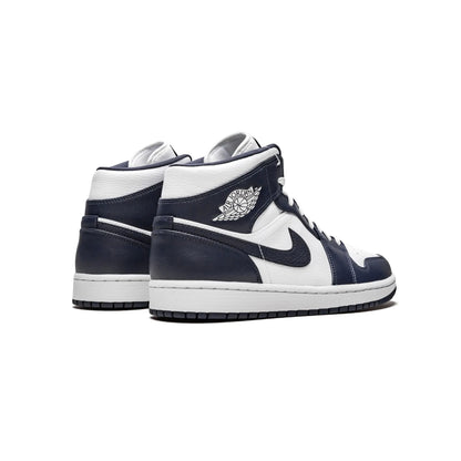 Jordan 1 Mid White Metallic Gold Obsidian