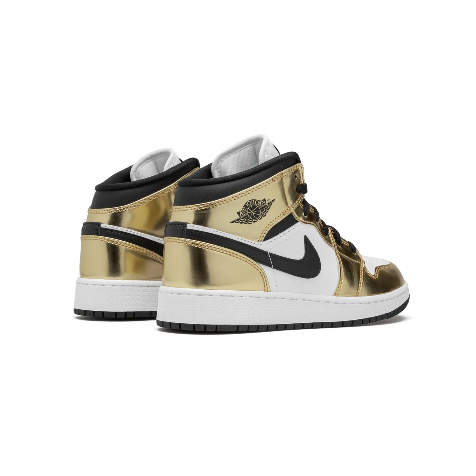 Jordan 1 Mid Metallic Gold Black White (GS)