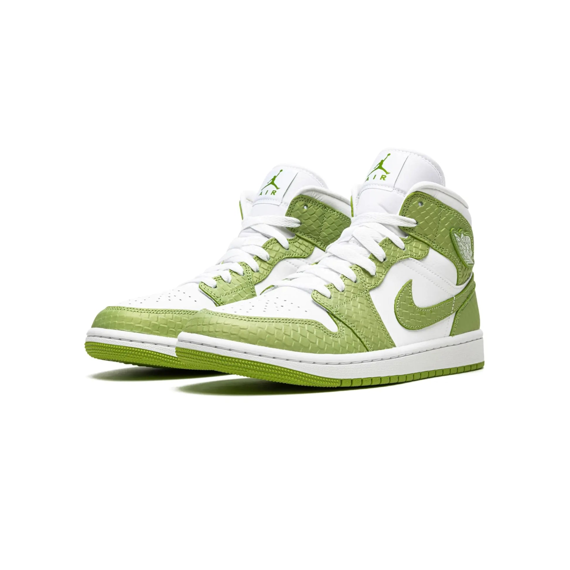 Jordan 1 Mid Green Python (Women's)