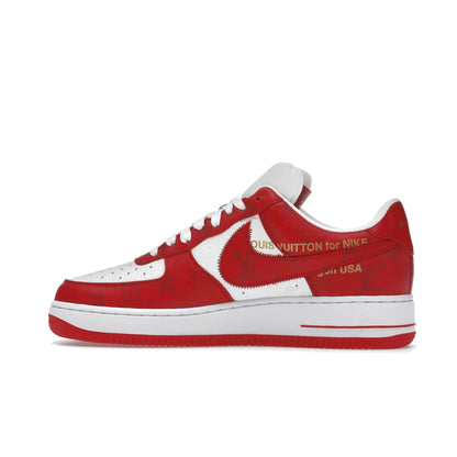 Louis Vuitton Nike Air Force 1 Low By Virgil Abloh White Red