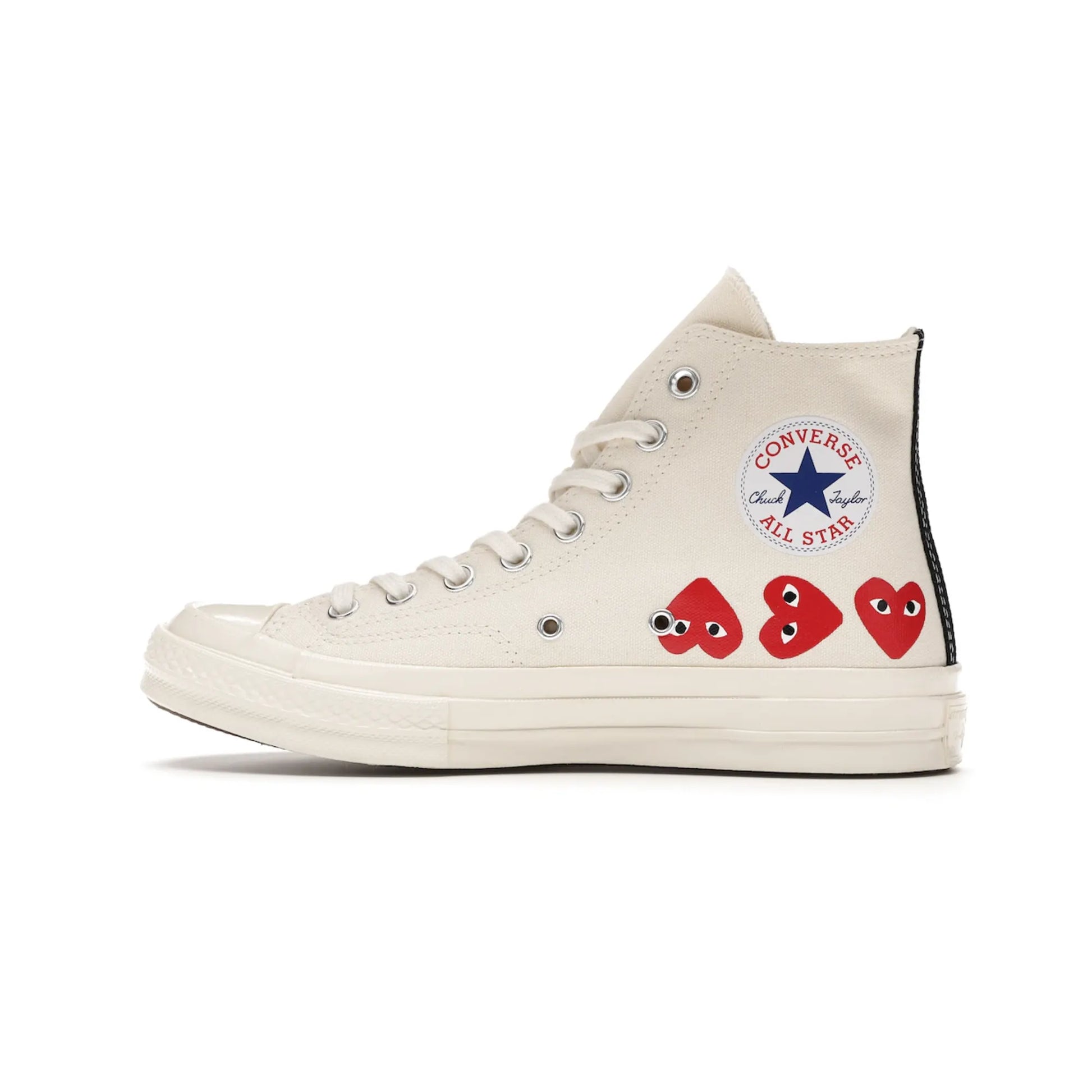 Converse Chuck Taylor All Star 70 Hi Comme des Garcons PLAY Multi-Heart White