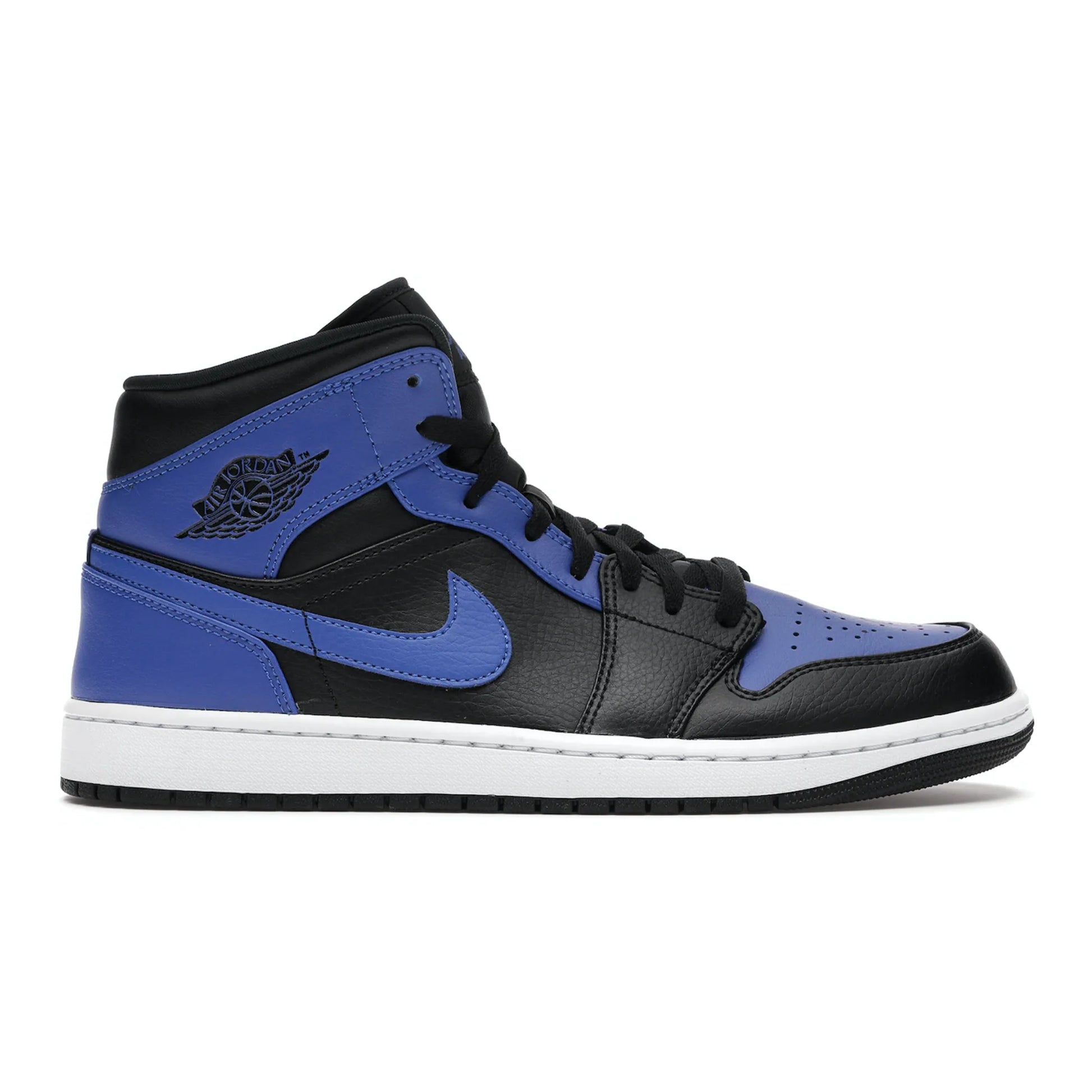 Jordan 1 Mid Hyper Royal Tumbled Leather