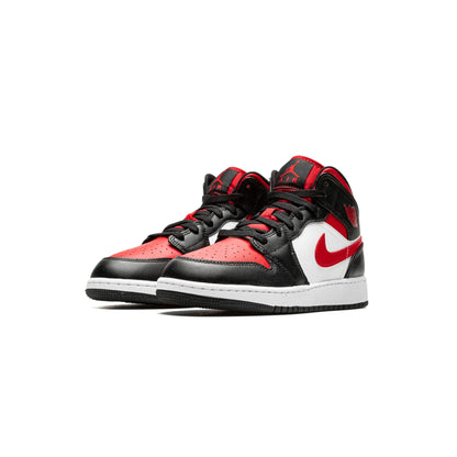 Air Jordan 1 Mid Black Fire Red (GS)