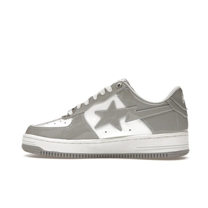 A Bathing Ape Bape Sta Patent Leather White Grey (2023)