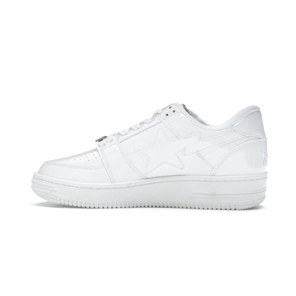 A Bathing Ape Bape Sta Low Patent White