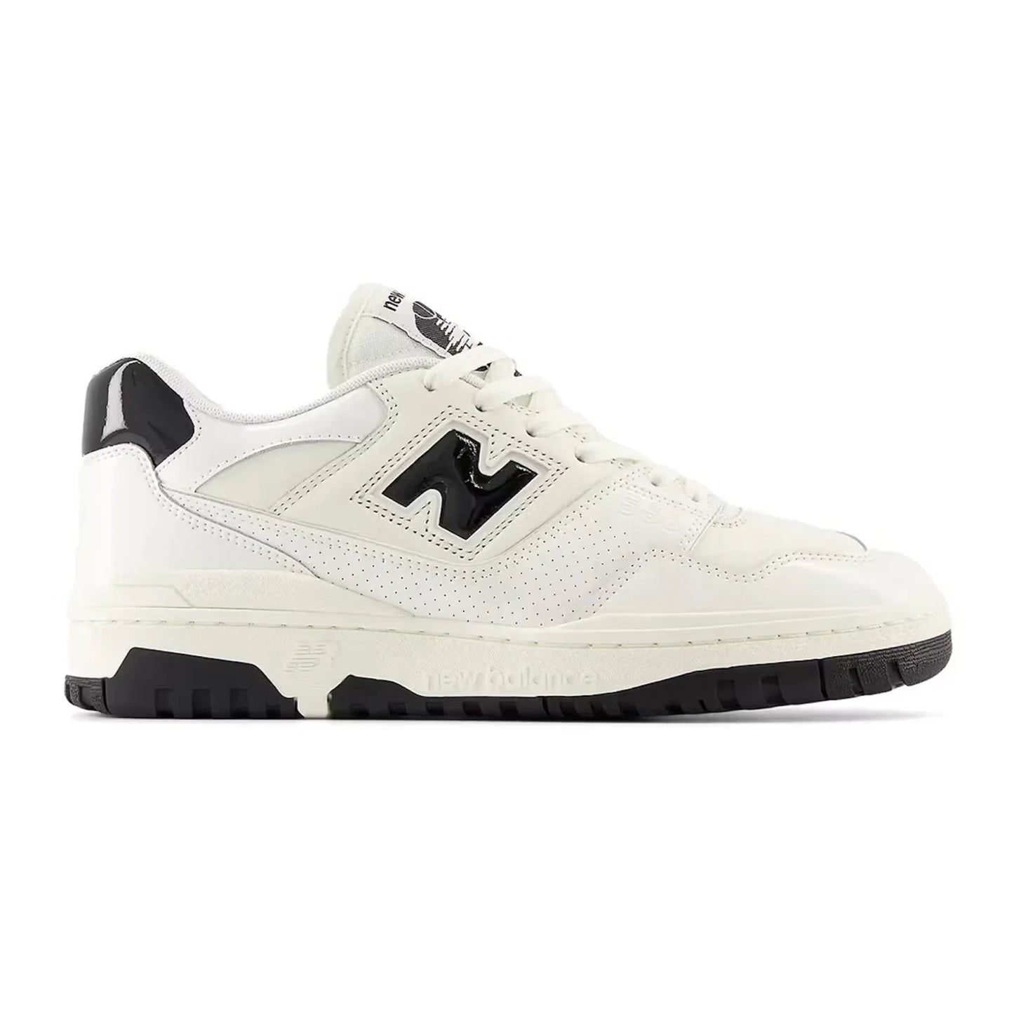 New Balance 550 Sea Salt Black Patent