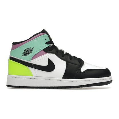 Jordan 1 Mid Pastel Black Toe (GS)