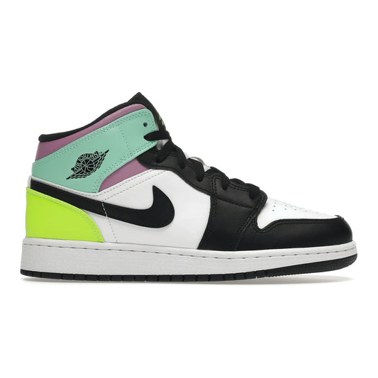 Jordan 1 Mid Pastel Black Toe (GS)