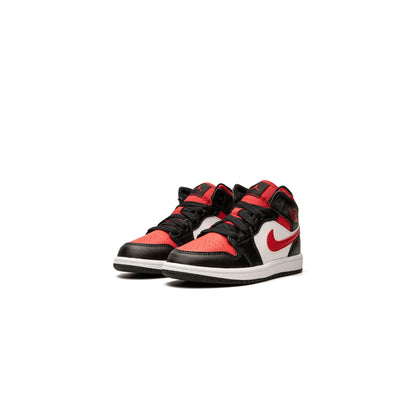 Jordan 1 Mid Black Fire Red (PS)