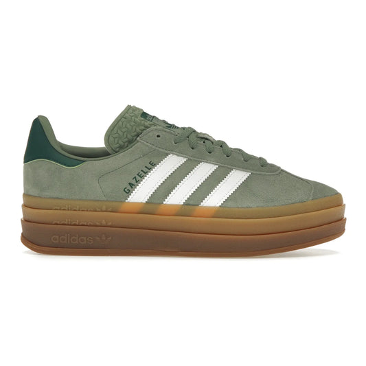 adidas Gazelle Bold Silver Green Gum (Womens)