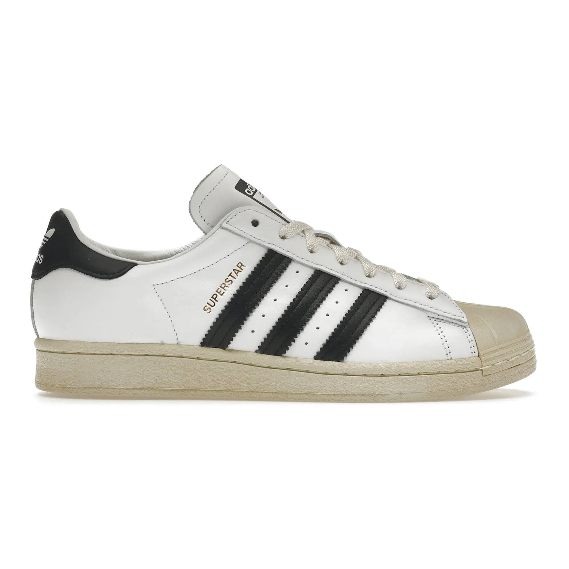 adidas Superstar White Black Aged Sole