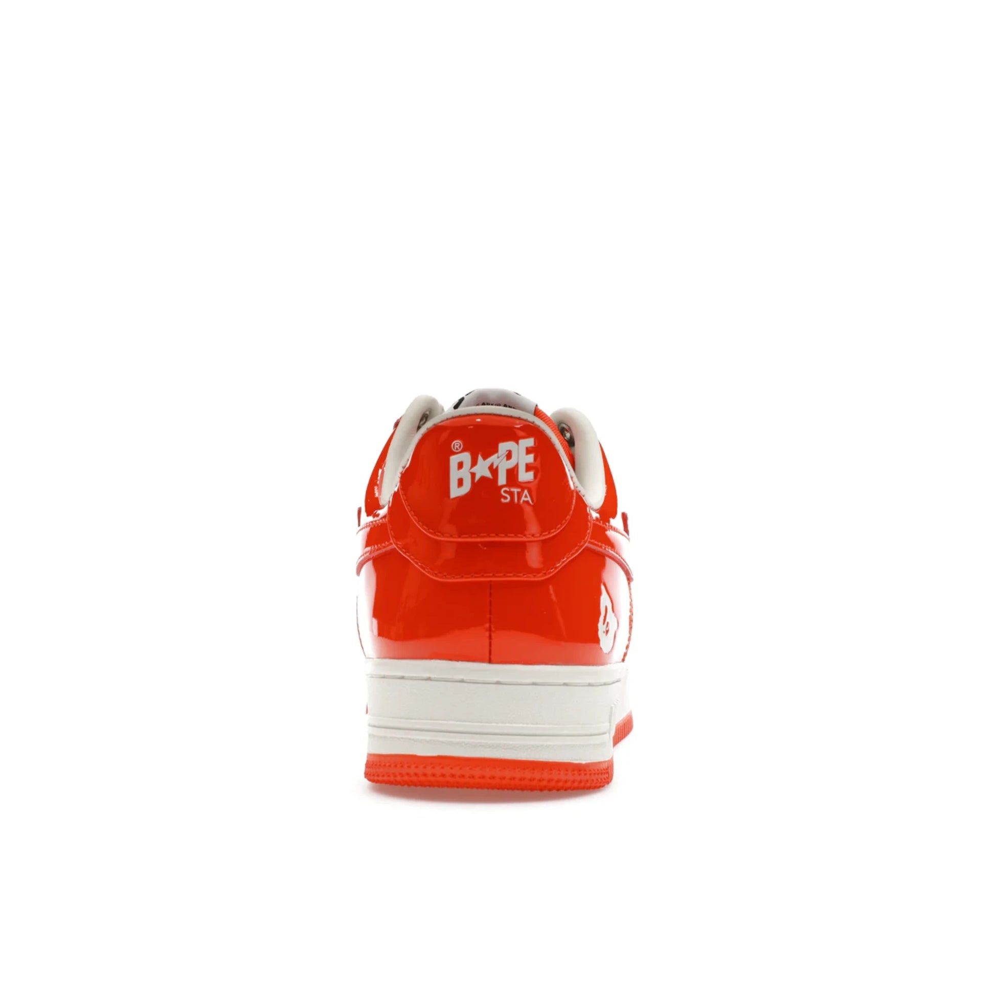 A Bathing Ape Bape Sta Patent Leather Orange White