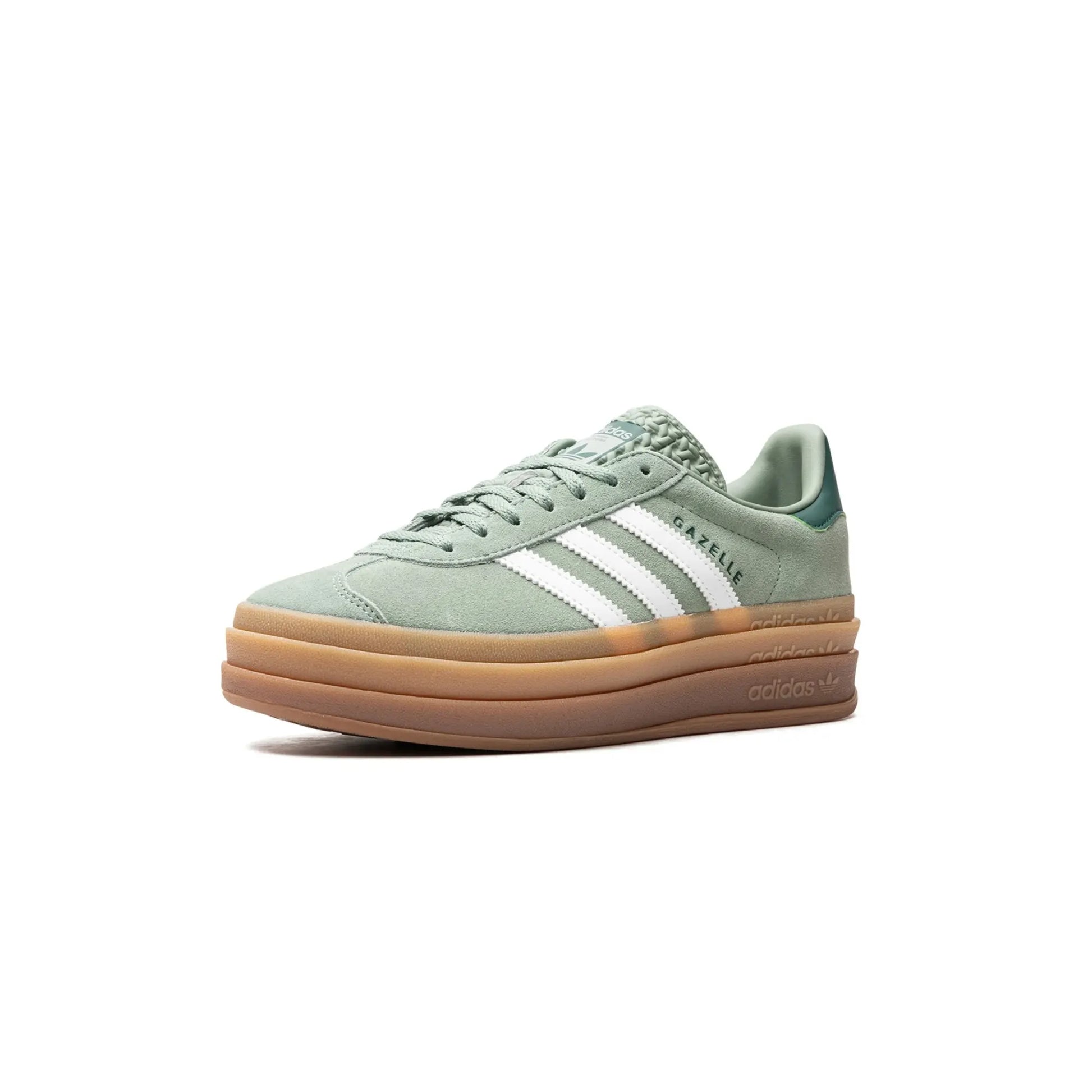 adidas Gazelle Bold Silver Green Gum (Womens)