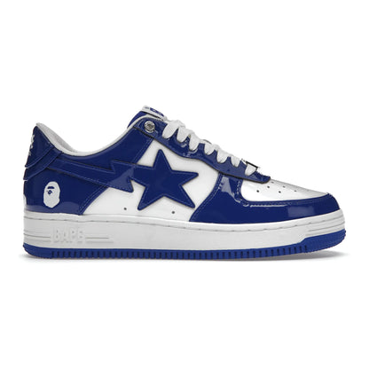 A Bathing Ape Bape Sta Patent Leather White Blue (2023)