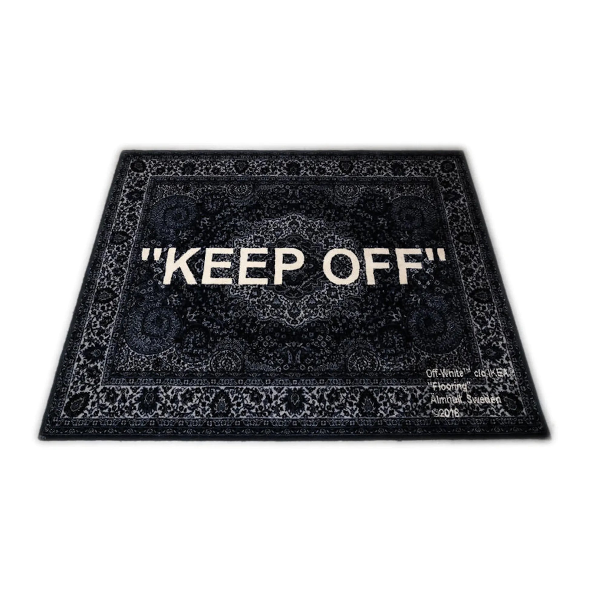 Virgil Abloh x IKEA "KEEP OFF"  Rug 133x195 CM Black/White