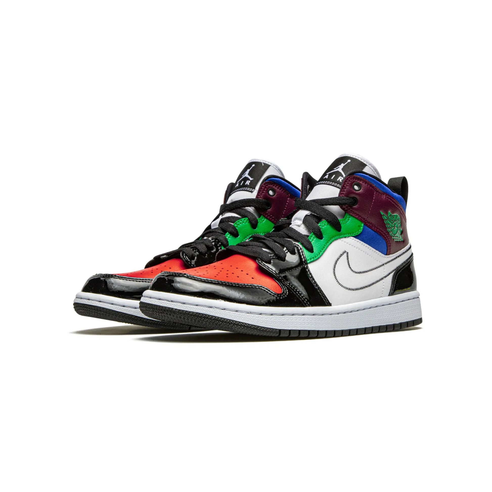 Jordan 1 Mid SE Black White Multi-Color (Women's)