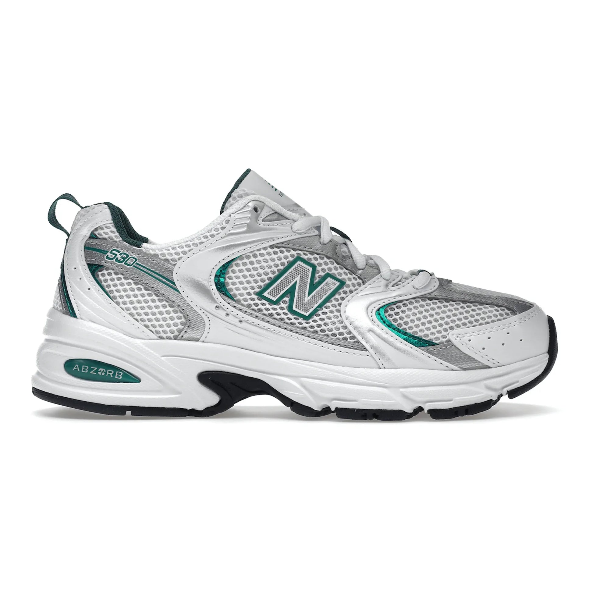 New Balance 530 White Silver Green