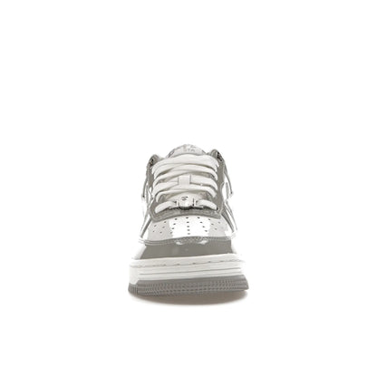 A Bathing Ape Bape Sta Patent Leather White Grey (2023)