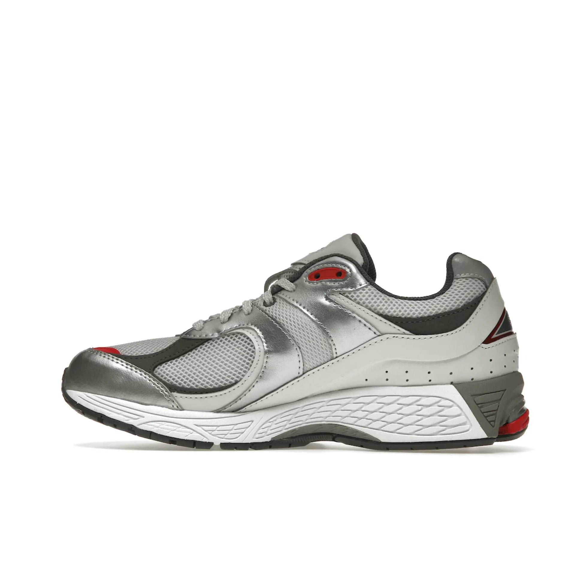 New Balance 2002R Silver Metallic Team Red