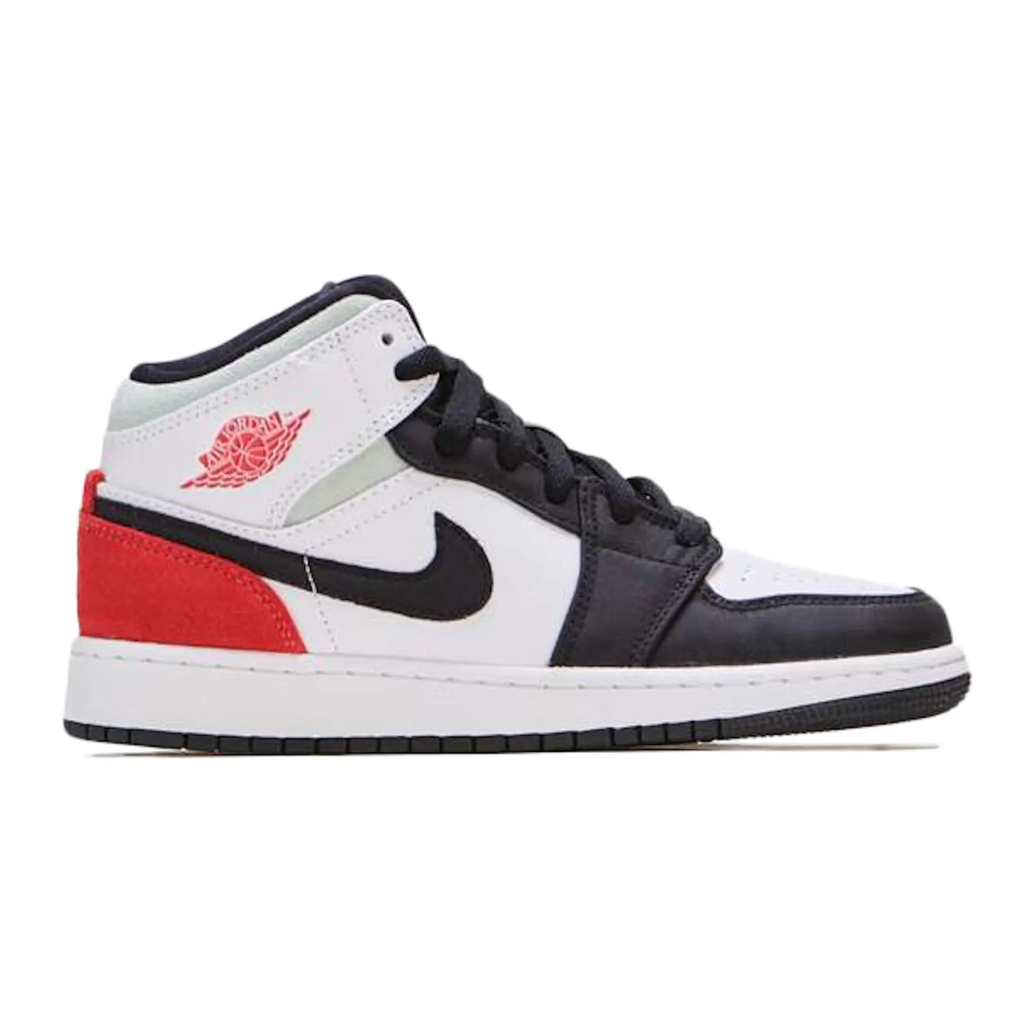 Jordan 1 Mid SE White Black Red Spruce (GS)