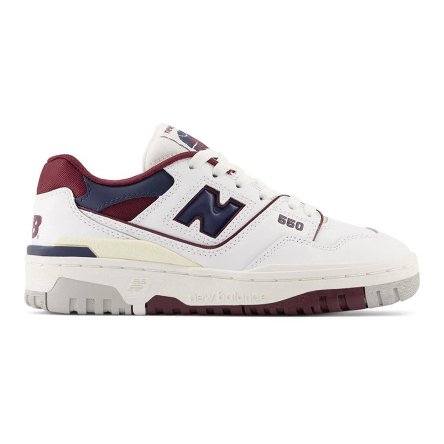 New Balance 550 White Burgundy Navy (GS)