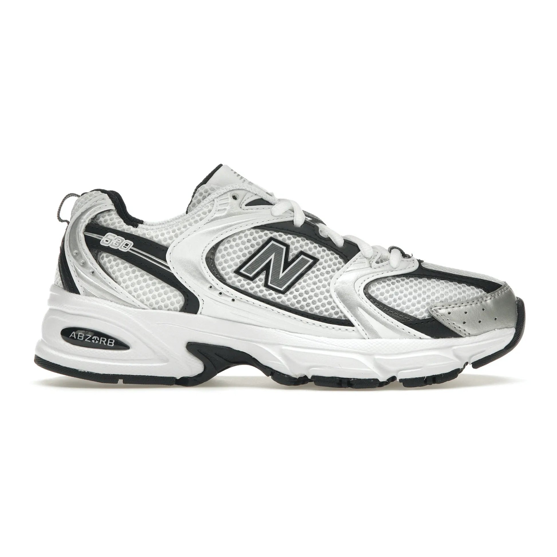 New Balance 530 White Silver Metallic Black