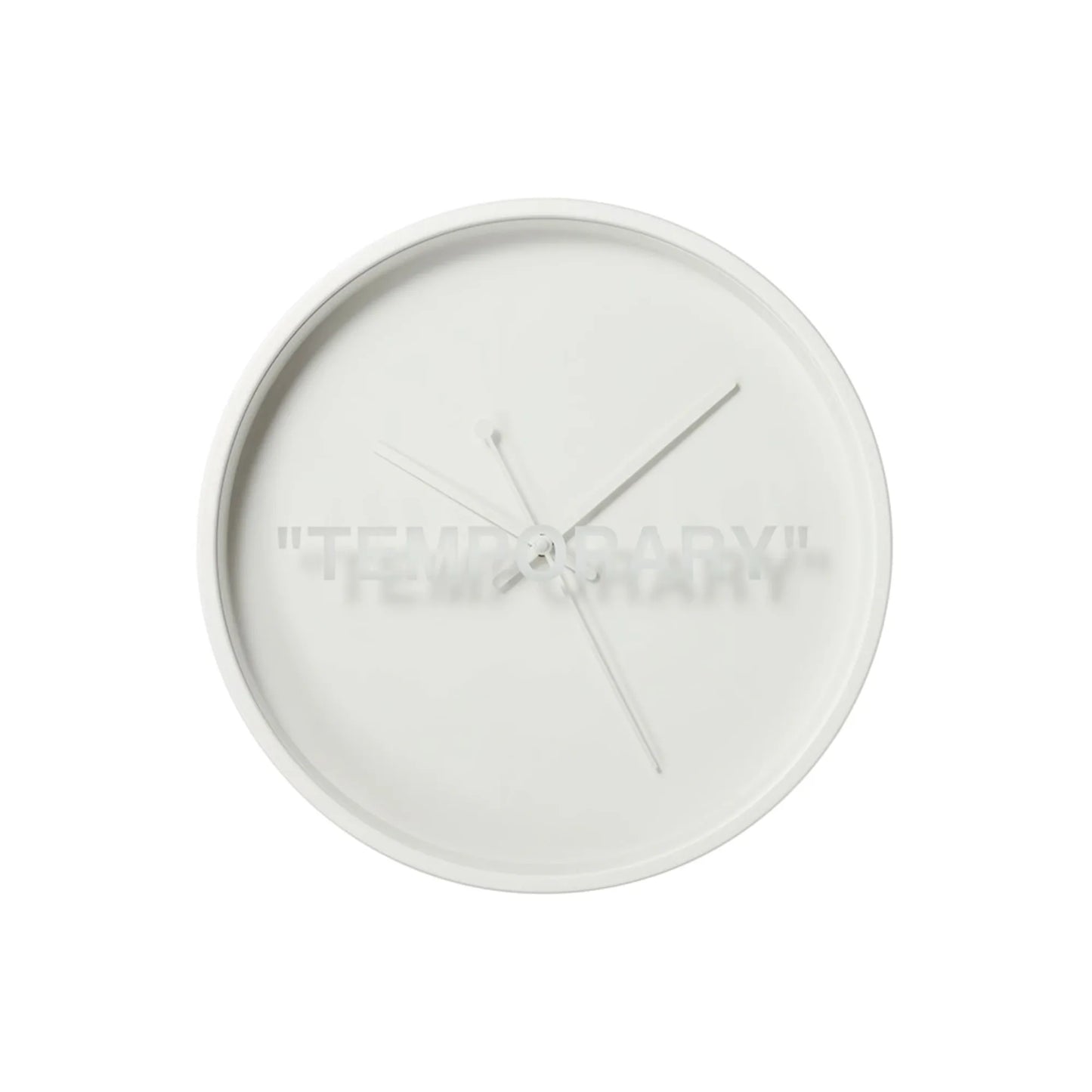 Virgil Abloh x IKEA MARKERAD "TEMPORARY" Wall Clock White