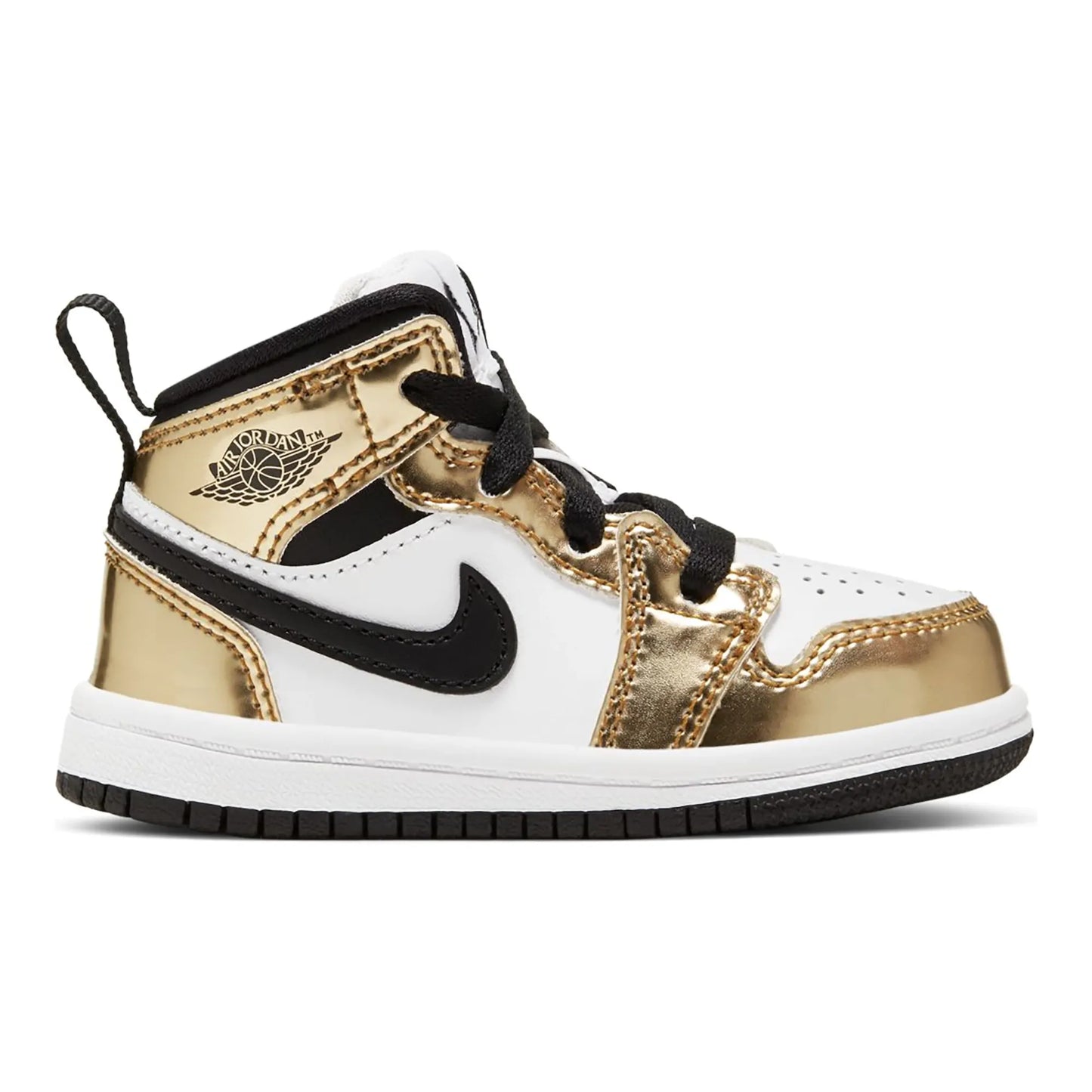 Jordan 1 Mid Metallic Gold Black White (TD)