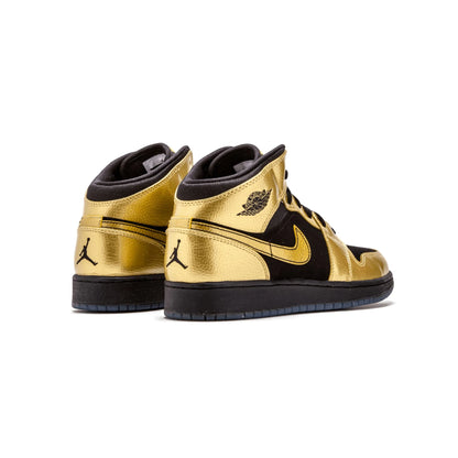 Jordan 1 Mid Metallic Gold Coin Black (GS)