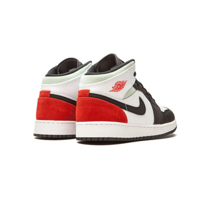 Jordan 1 Mid SE White Black Red Spruce (GS)