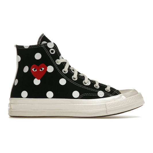 Converse Chuck Taylor All Star 70 Hi Comme des Garcons PLAY  Polka Dot Black